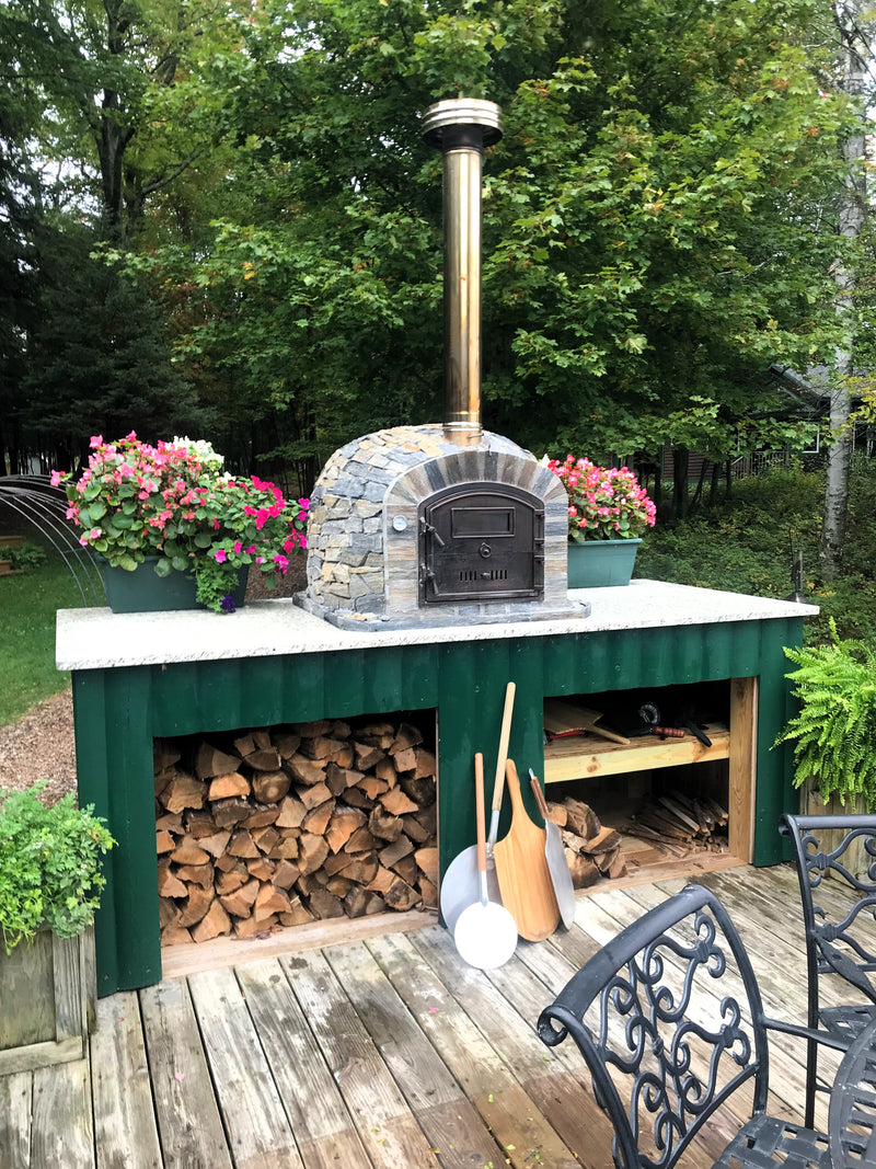 Lisboa Wood Fired Pizza Oven Stone Finish Premium Authentic
