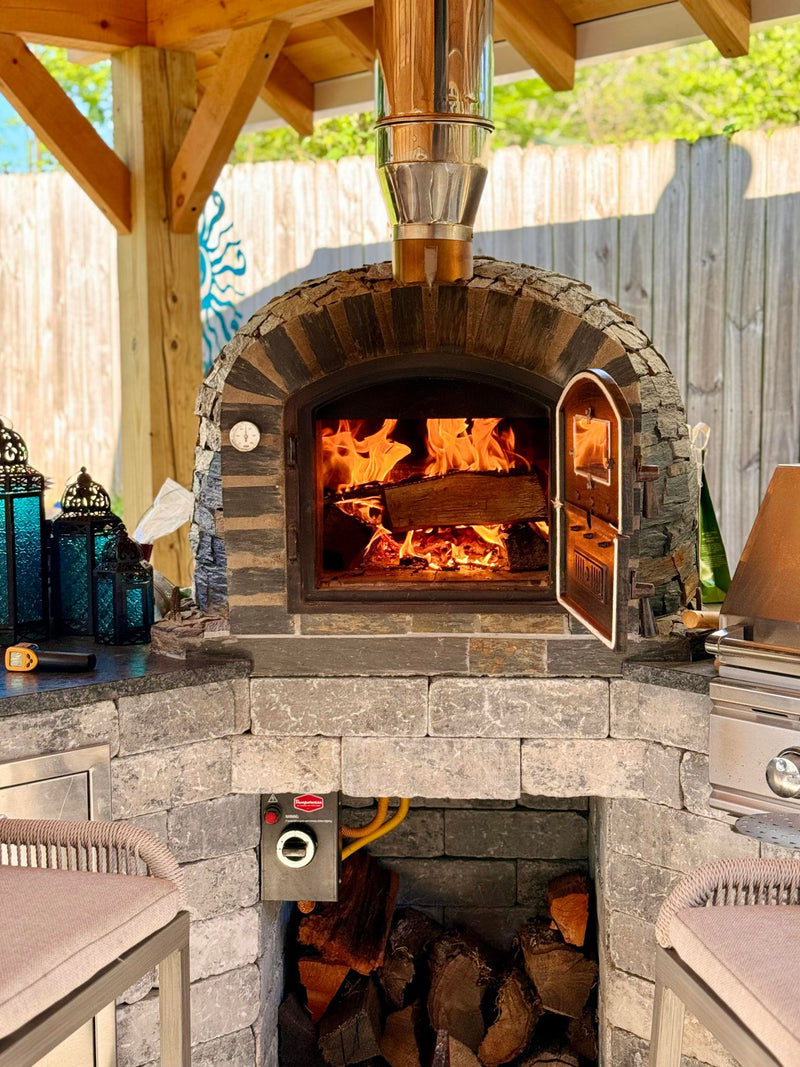plant pot pizza oven Lisboa Wood Fired Pizza Oven Stone Finish Premium