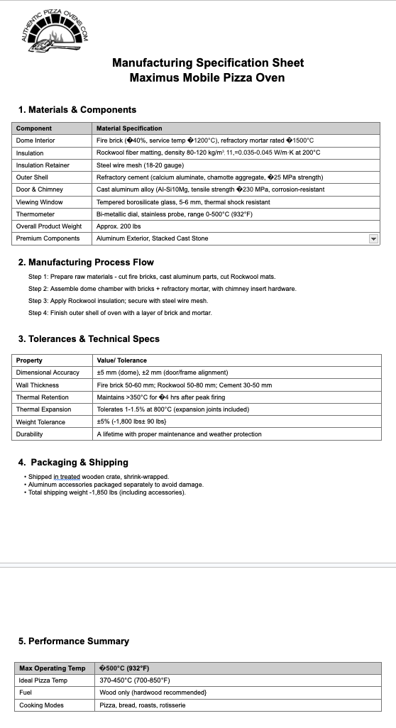 MAXIMUS MOBILE PIZZA OVEN RED **BEST SELLER**