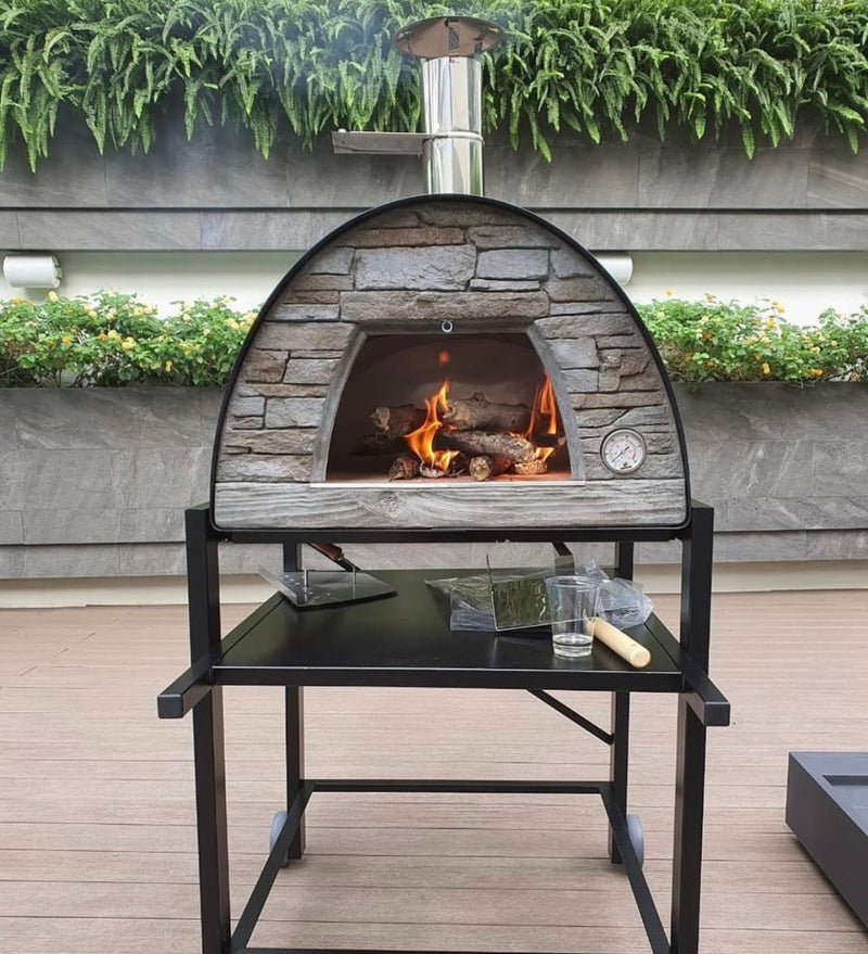 MAXIMUS PRIME LARGE PORTABLE PIZZA OVEN BLACK - Authentic Pizza Ovens