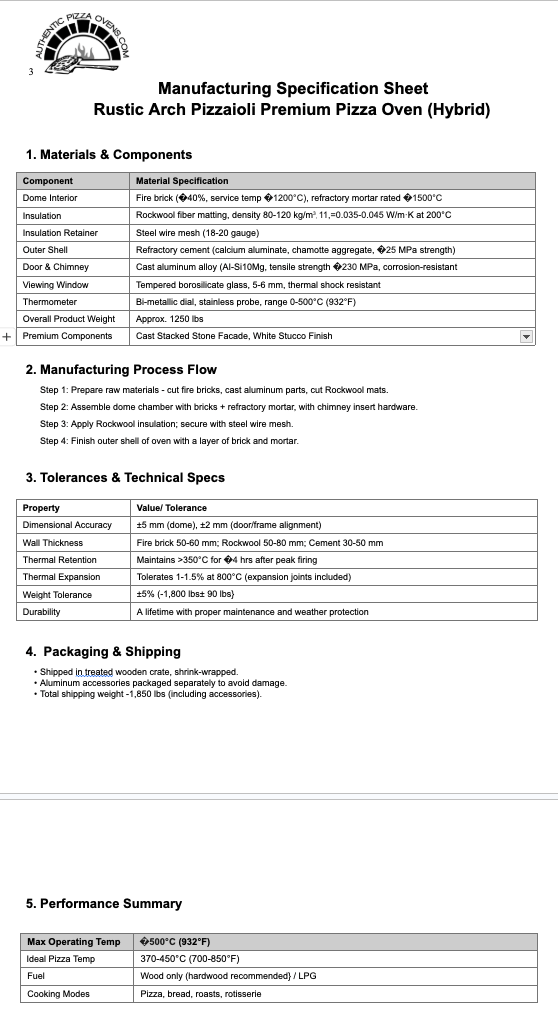 RUSTIC ARCH PIZZAIOLI PREMIUM PIZZA OVEN - Hybrid - Authentic Pizza Ovens