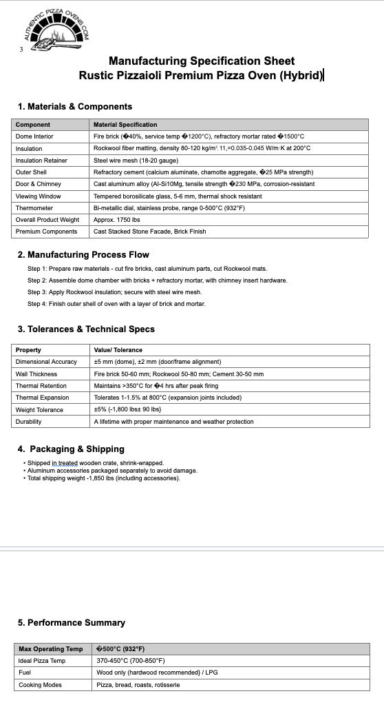 RUSTIC PIZZAIOLI PREMIUM PIZZA OVEN **BEST SELLER** - Hybrid - Authentic Pizza Ovens