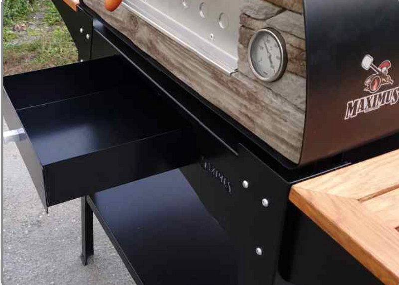 MAXIMUS ARENA MOBILE PIZZA OVEN STAND DRAWER