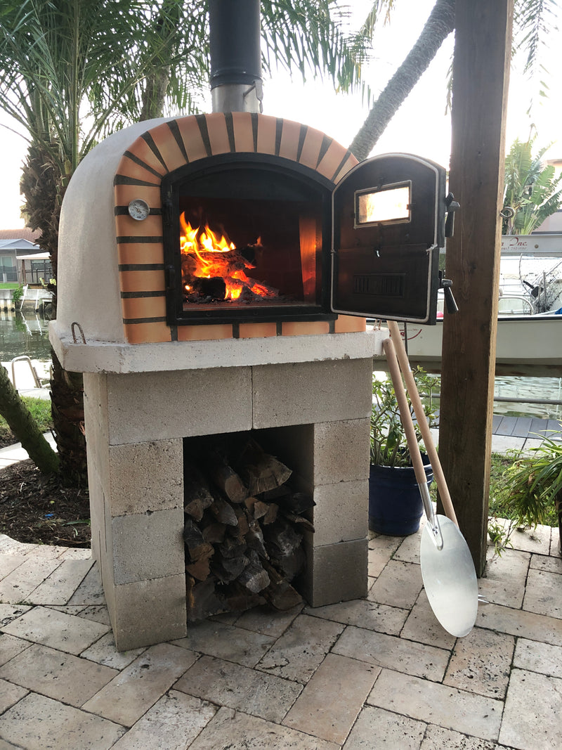 Cinder Block Homemade Outdoor Oven Lisboa Wood-Fired Brick Pizza